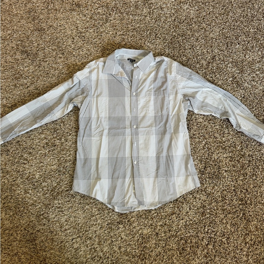 Gray and White Plaid Button Down Shirt | Men’s Workwear | Casual Button Down